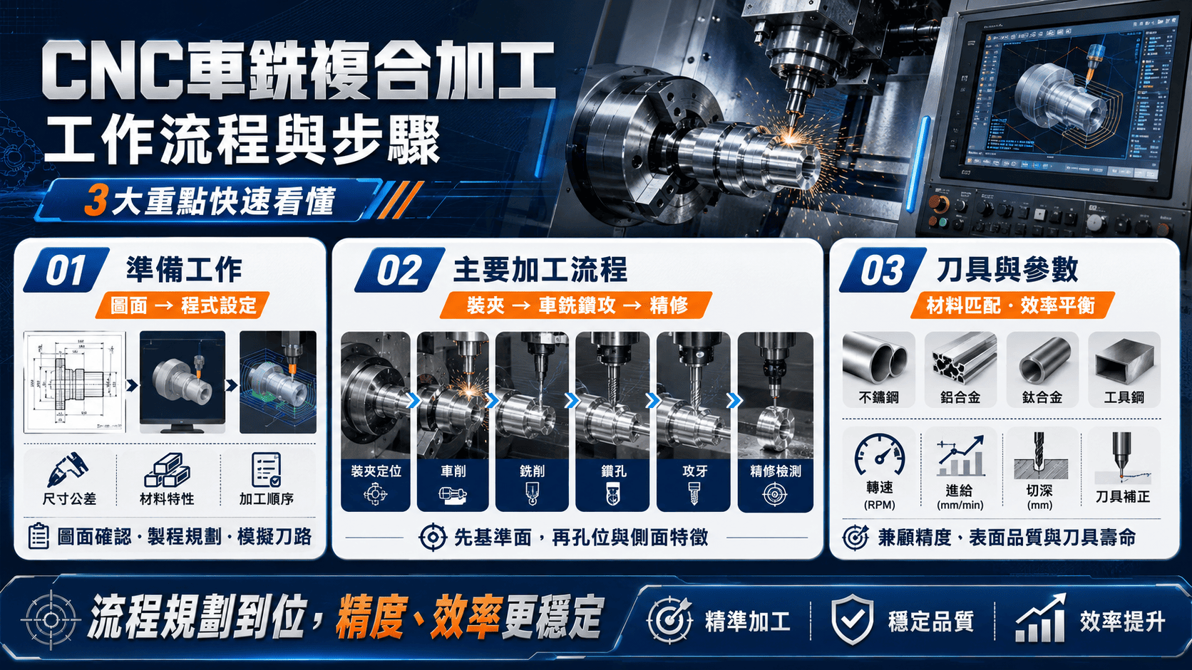 CNC車銑複合加工複合加工工作遊程圖